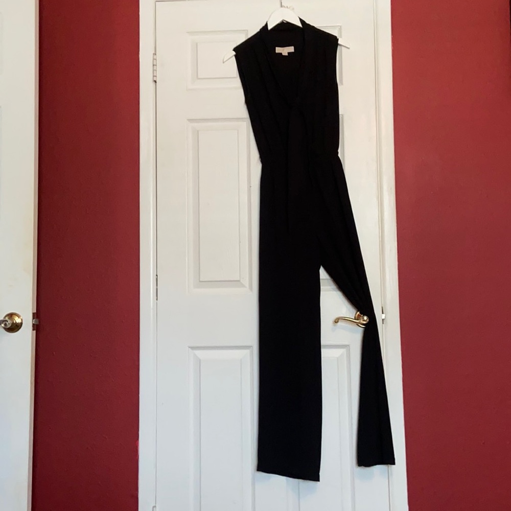 MICHAEL KORS Black Wrap Jumpsuit